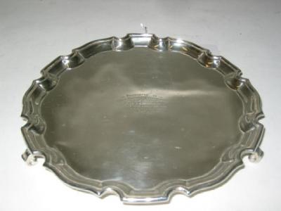 Appraisal: A SALVER maker Adie Bros Birmingham of circular form with