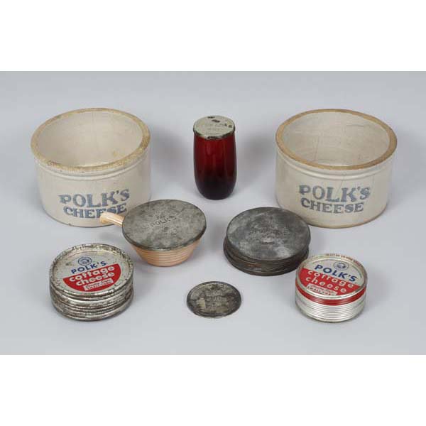 Appraisal: Set of Polk Cottage Cheese Advertising Pieces A group of