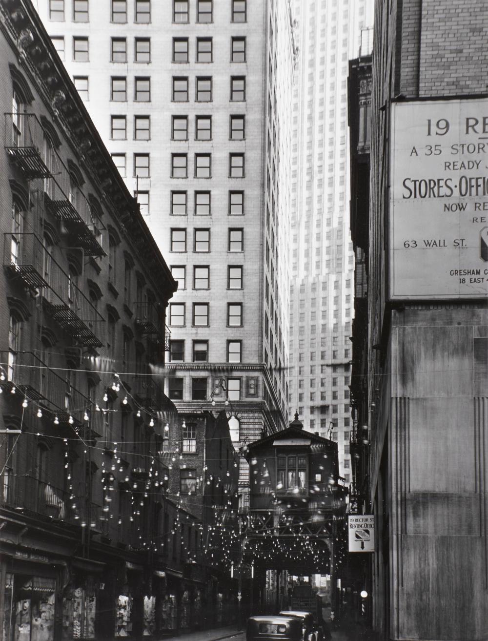 Appraisal: BERENICE ABBOTT American - Rector Street gelatin silver print signed