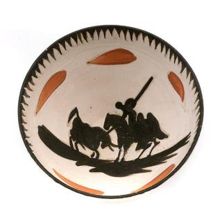 Appraisal: Pablo Picasso Ceramic Bullfighter Bowl Pablo Picasso Spanish - Ceramic