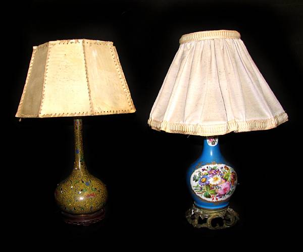 Appraisal: A group of five table lamps together with a pair