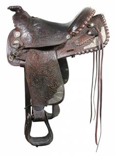 Appraisal: Silver mounted western show saddle Silver mounted western show saddle