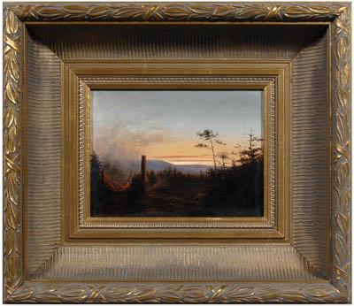 Appraisal: John Carleton Wiggins painting New York Connecticut - battle aftermath