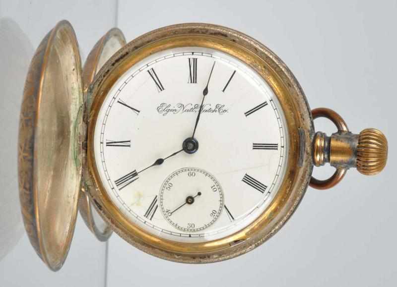 Appraisal: K Gold Elgin Hunter Case Pocket Watch Description Working no