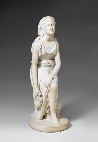 Appraisal: John Warrington Wood British - naaman's maid Marble depicting a