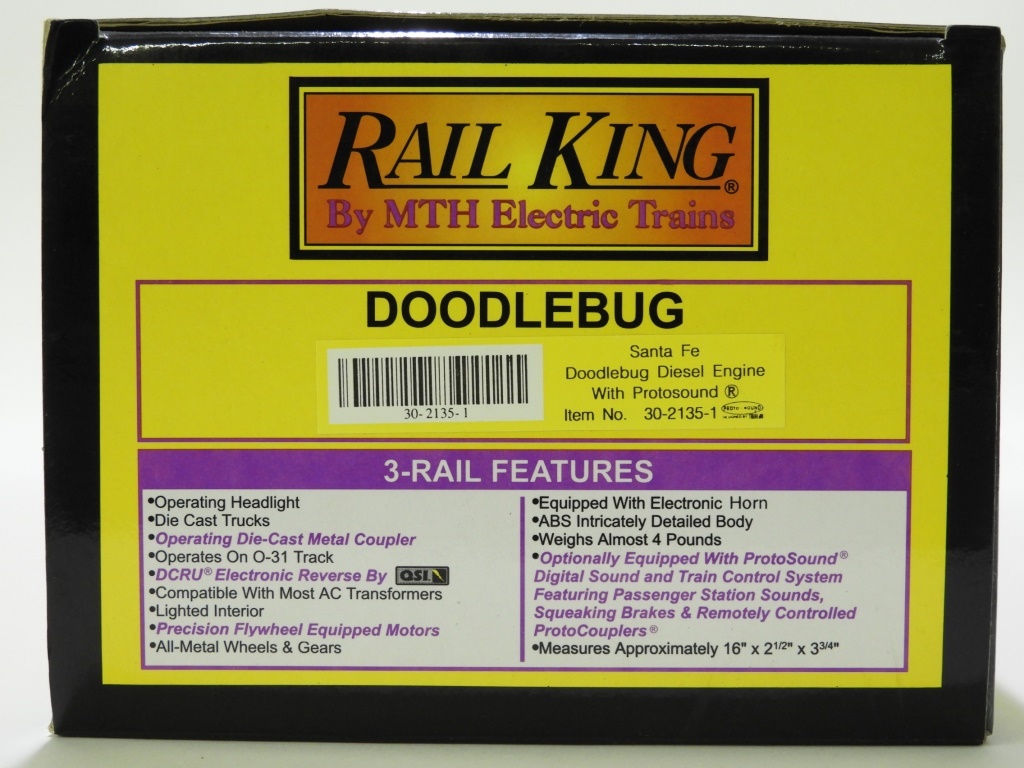 Appraisal: RAIL KING SANTA FE DOODLEBUG DIESEL ENGINE TRAIN United States