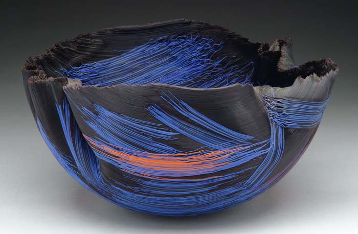 Appraisal: TOOTS ZYNSKY BOWL Rare and unusual studio art glass bowl