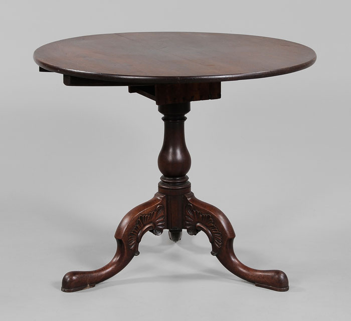 Appraisal: Chippendale Carved Mahogany Tea Table British or Coastal North Carolina