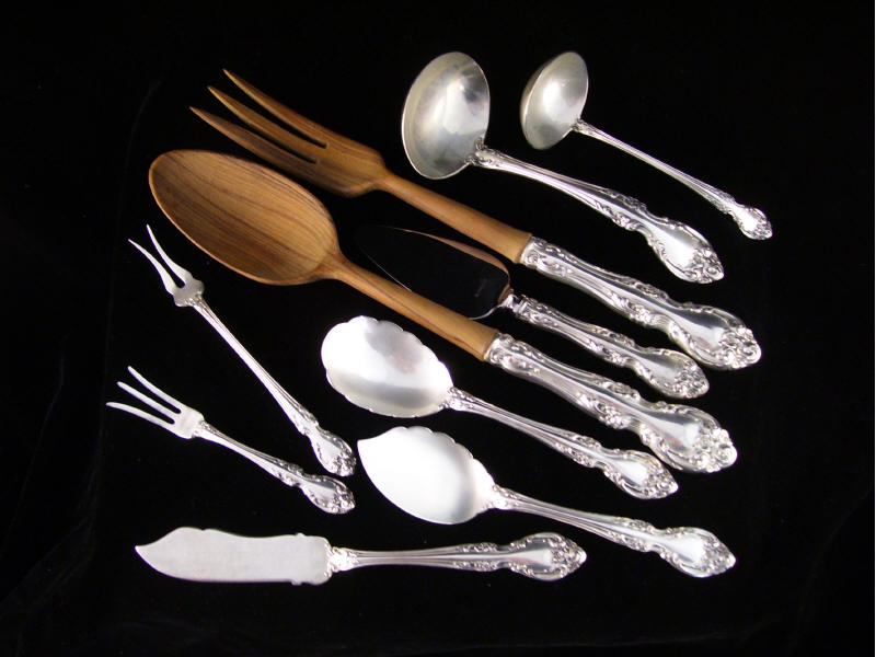 Appraisal: - Sterling Serving pcs Gorham Melrose Includes - lemon fork