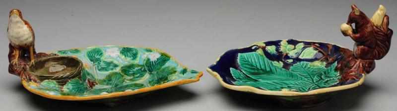 Appraisal: Pair of th Century Majolica Trays First tray retains its