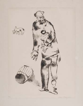 Appraisal: MARC CHAGALL Der Vater Etching and drypoint x mm x