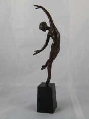 Appraisal: Tom Merrifield Solitude A bronze naked girl dancer representing solitude