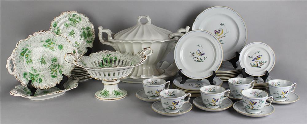 Appraisal: GROUP OF ENGLISH CERAMIC TABLEWARES including a part dessert service