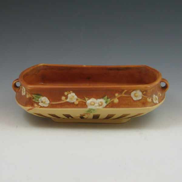 Appraisal: Roseville Cherry Blossom - '' bowl in brown Unmarked Mint