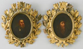 Appraisal: Two Grand Tour Old Master Artist Portraits Pair of Grand