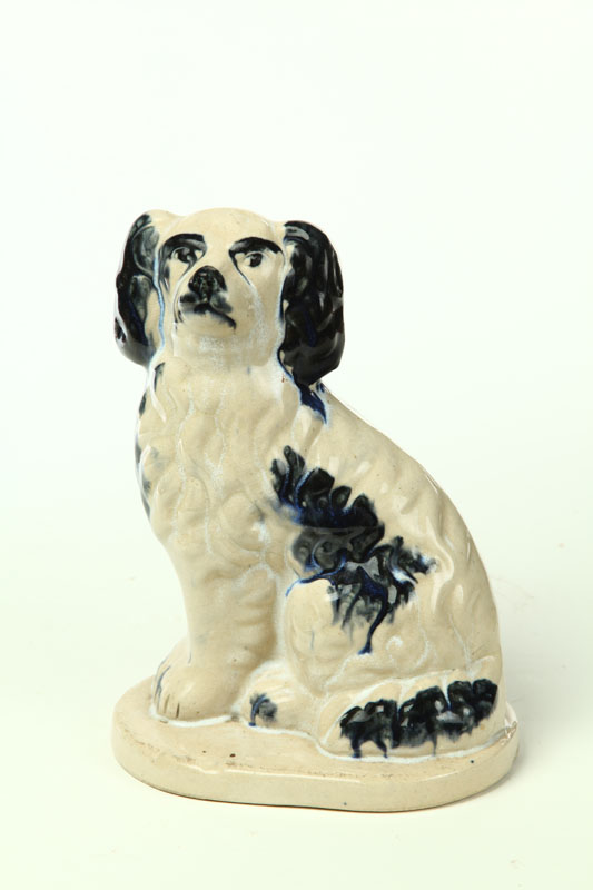 Appraisal: OHIO POTTERY DOG Probably northeastern Ohio late th century pottery