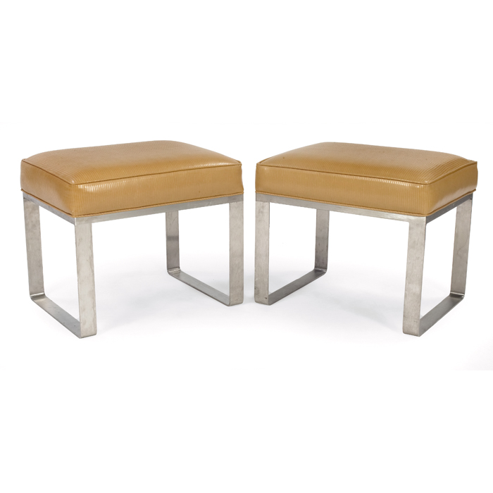 Appraisal: s benches pair in the Style of Pace steel bases