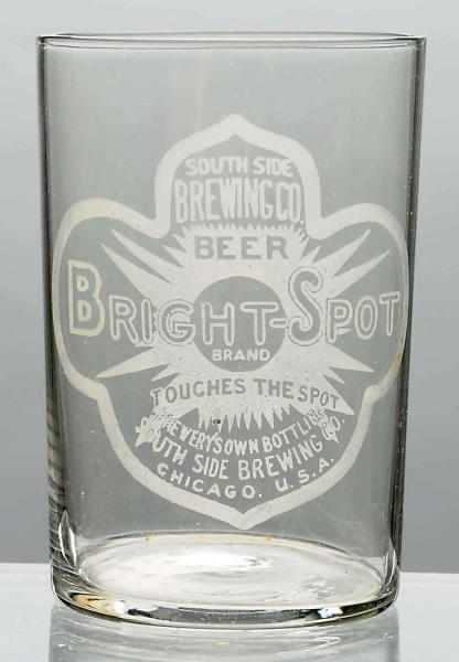 Appraisal: Bright Spot Acid-Etched Beer Glass South Side Brewing Clean and