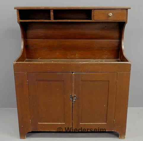 Appraisal: Pennsylvania pine dry sink mid th c lacking drawers h