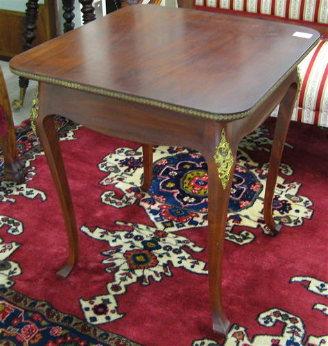 Appraisal: LATE VICTORIAN MAHOGANY LAMP TABLE French influence early th century