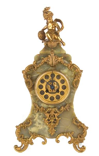 Appraisal: A Louis XV style onyx and gilt metal mounted mantel