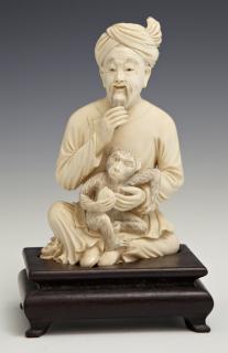 Appraisal: Chinese Carved Ivory Figure mid th c of a sea