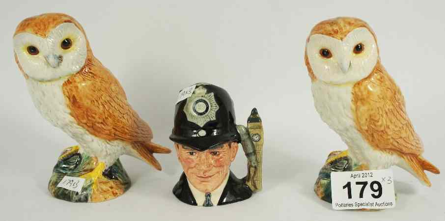 Appraisal: Beswick Barn Owl x together with a Royal Doulton Small