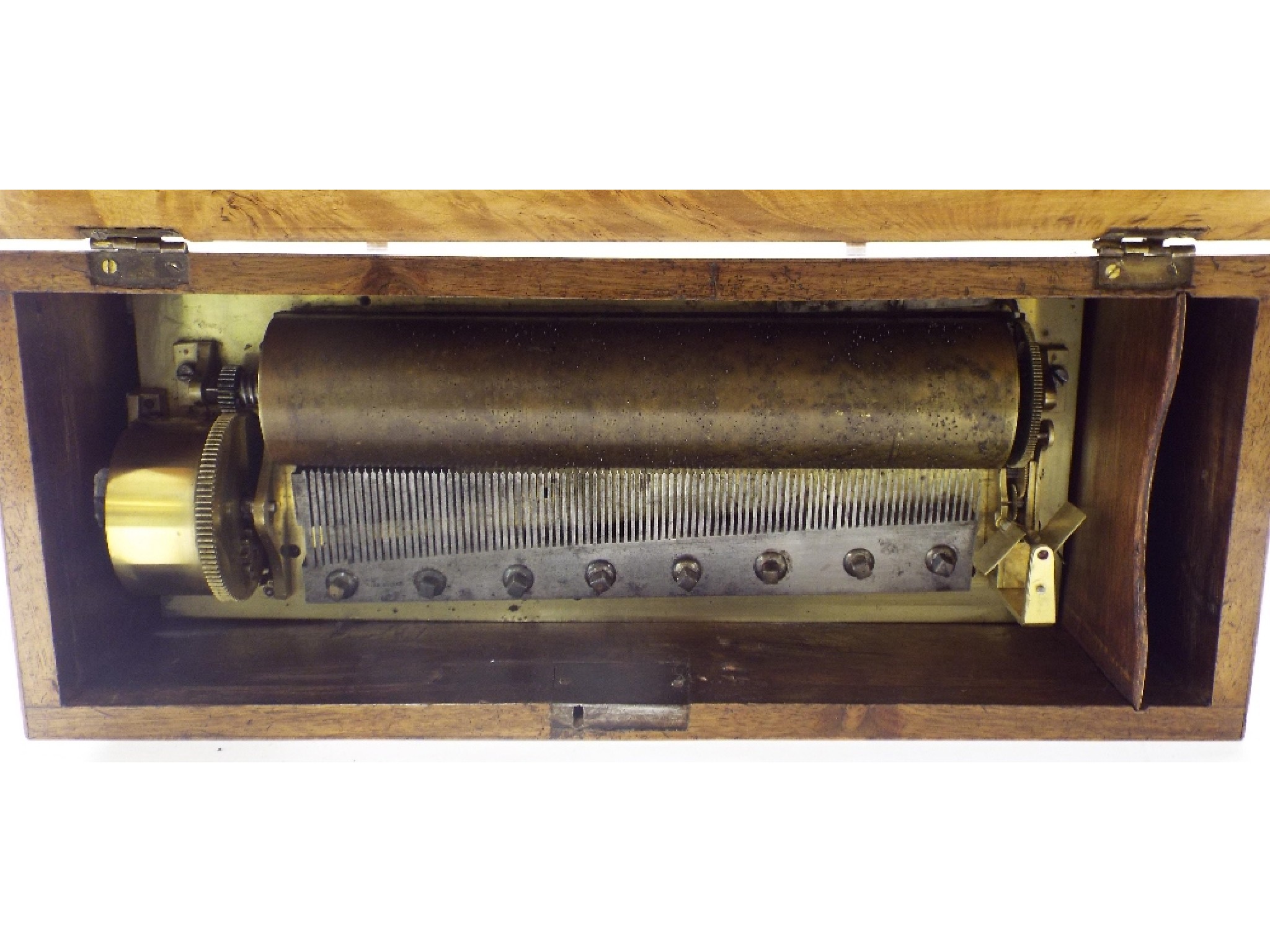 Appraisal: Good key wound music box stamped Le Coultre and possibly