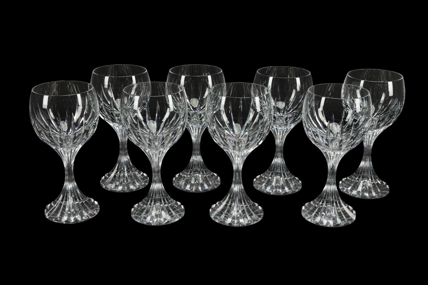 Appraisal: SET OF BACCARAT MASSENA TALL WATER GOBLETS Set of Baccarat