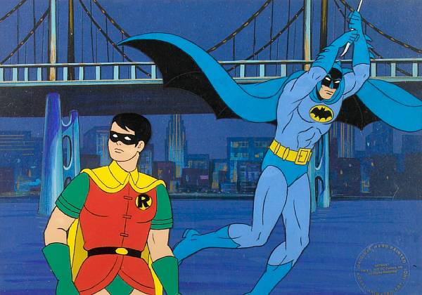 Appraisal: A DC Comics celluloid the Batman TV show gouache on