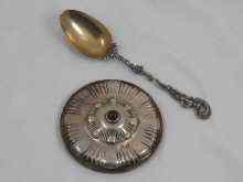 Appraisal: A Russian silver mounted bell push with cabochon button St