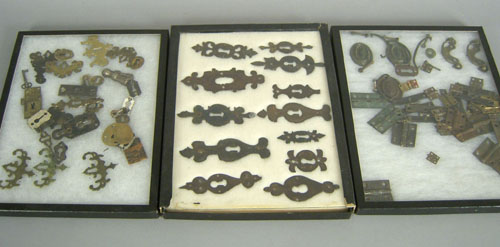 Appraisal: Brass and iron hardware to include hinges escutcheons etc