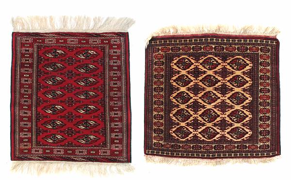 Appraisal: Two Turkaman rugs size of largest rug approximately in x