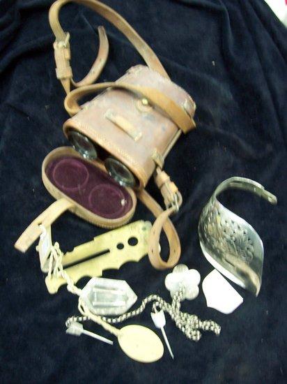 Appraisal: A cased pair of binoculars the case marked J B