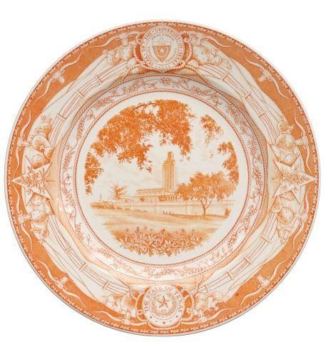 Appraisal: Wedgwood commemorative University of Texas plate burnt orange on a