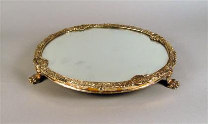 Appraisal: Silver plate mirrored plateau