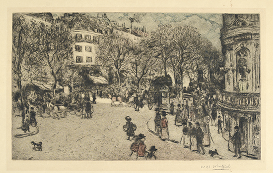 Appraisal: JEAN-FRAN OIS RAFFA LLI Le Boulevard des Italiens Color etching