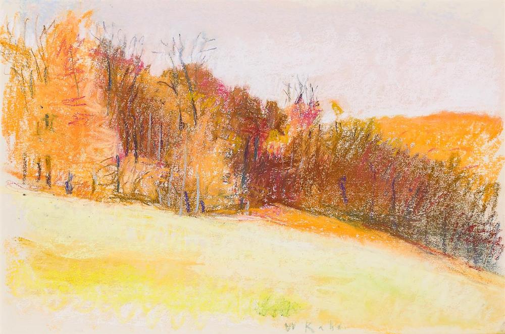 Appraisal: WOLF KAHN American - Dense and Open pastel on paper