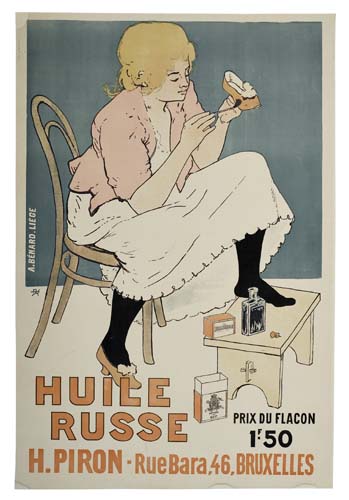 Appraisal: ARMAND RASSENFOSSE - HUILE RUSSE x inches A Benard Liege