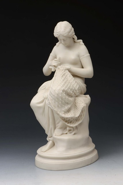 Appraisal: A J T BEVINGTON PARIAN WARE MODEL OF A GIRL