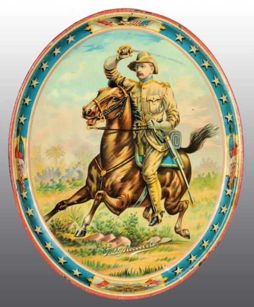 Appraisal: Teddy Roosevelt Rough Rider Serving Tray Description Circa Features a