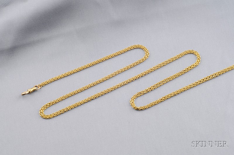 Appraisal: Antique kt Gold Watch Chain composed of delicate trace links