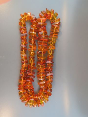 Appraisal: Amber Necklace natural beads long