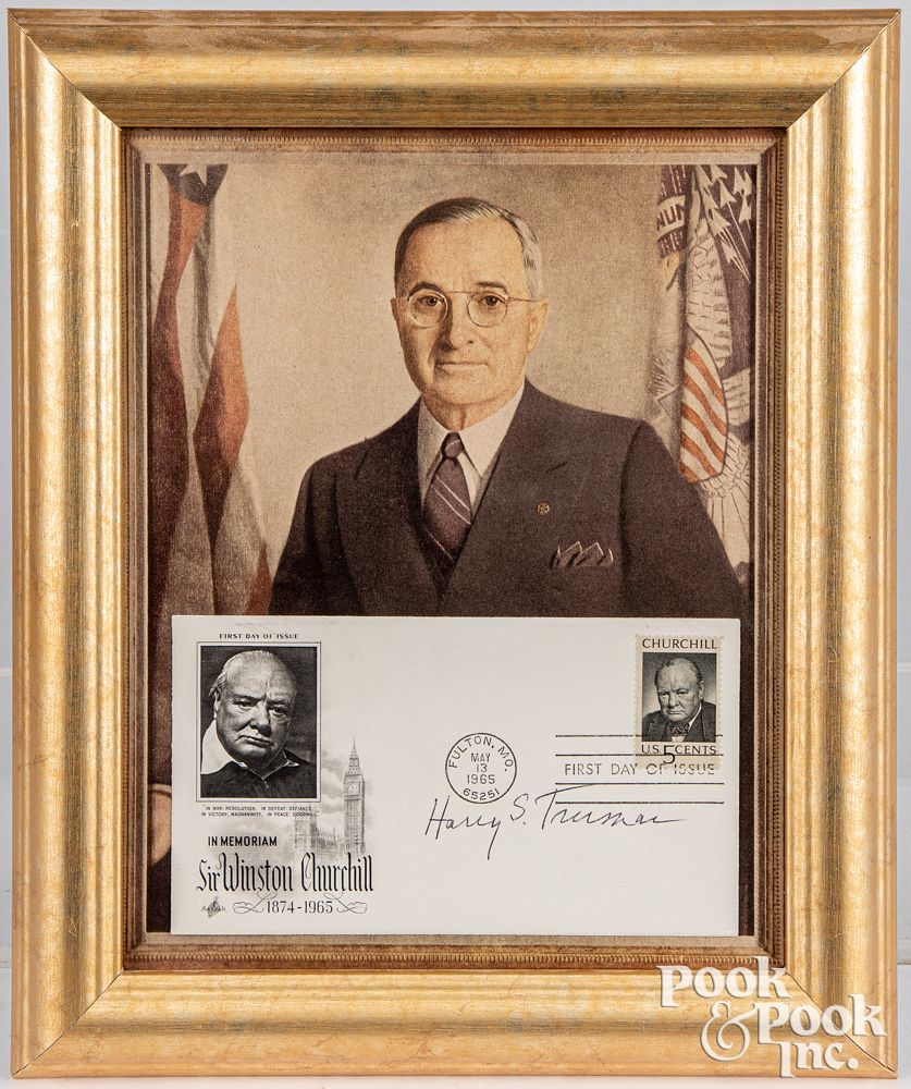 Appraisal: Two Harry S Truman and Bess Truman signed Two Harry