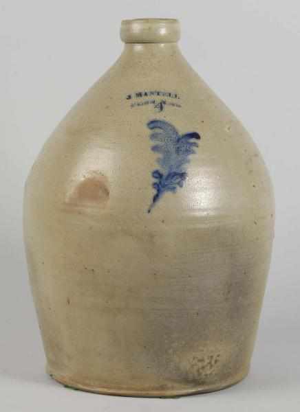 Appraisal: Stoneware Gallon Jug Description Marked J Mantell and Penn Yan