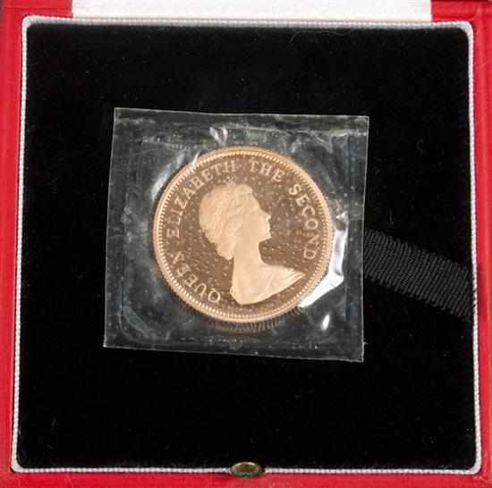 Appraisal: Hong Kong ''Royal Visit'' gold coin Proof in original box