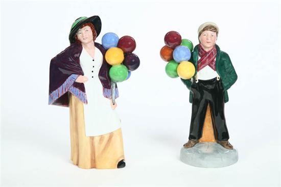 Appraisal: TWO ROYAL DOULTON FIGURES Balloon Lady H N h And