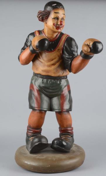 Appraisal: Short Clown Boxer Statue Has a crack on both arms