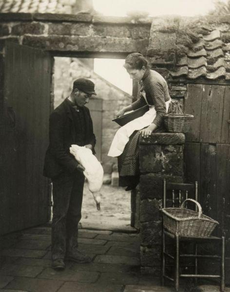 Appraisal: Frank M Sutcliffe British - Couple With Goose print likely