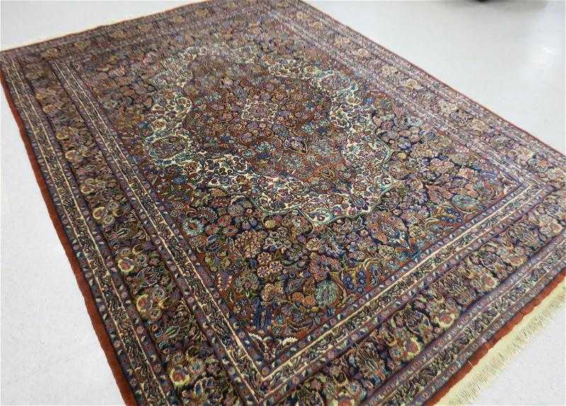 Appraisal: SEMI-ANTIQUE PERSIAN KAZVIN QAZVIN CARPET Qazvin Province northwest Iran floral